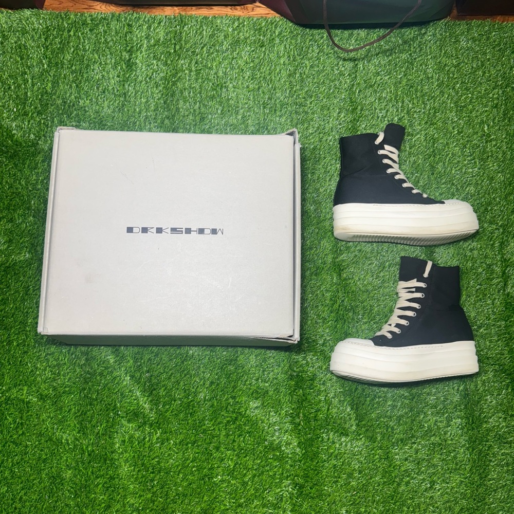 Rick Owens DRKSHDW Double Bumper High ‘Black’ WMNS (sz 36)